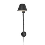 DFTP by Nordlux LED Wall Light Stay Aluminium Black | Suitable for E27